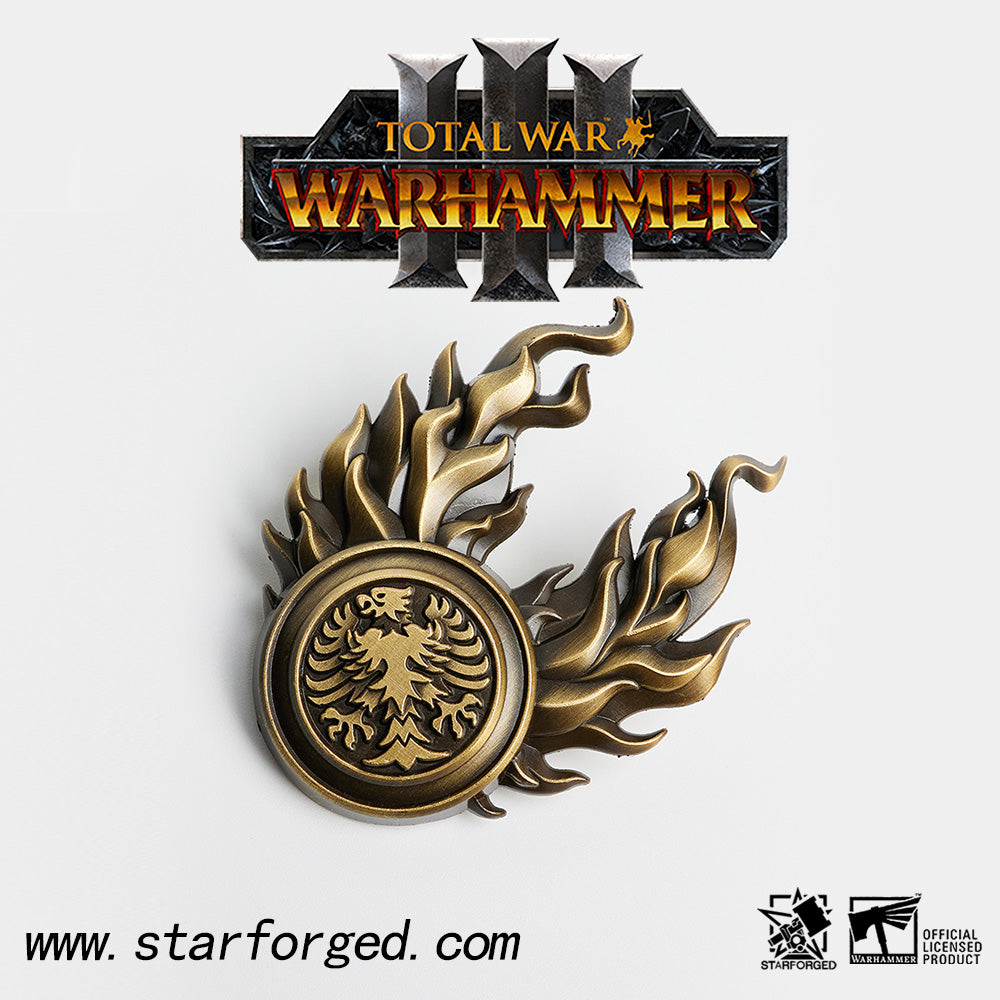 Total War III Warhammer brooch Game Twin Tailed Comet Pin Badge 40K Starforged